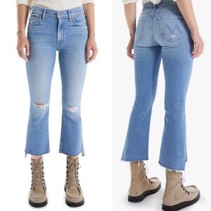 MOTHER The Insider Crop Step Fray Thrilling Shots Jeans 28